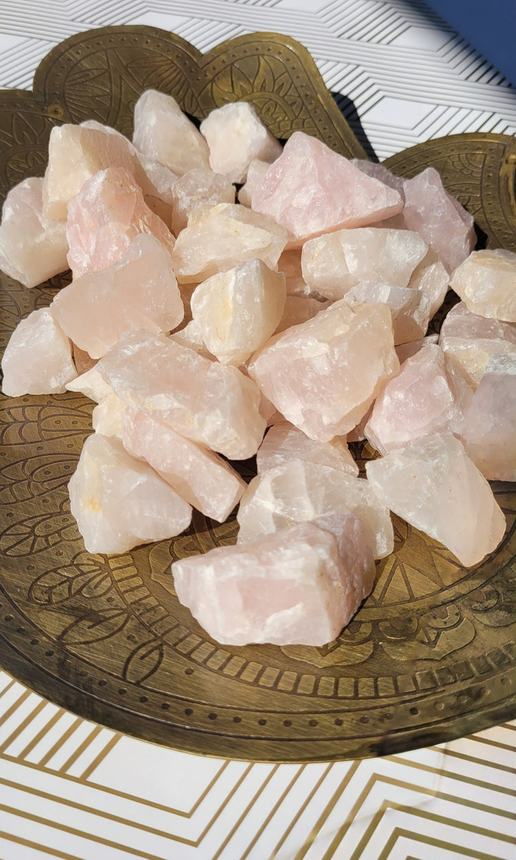 Raw Natural Rose Quartz Stones