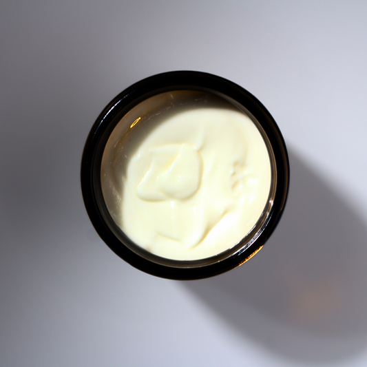 Whipped Body Butter Open Jar Top View Liv 4 You 2 with white background